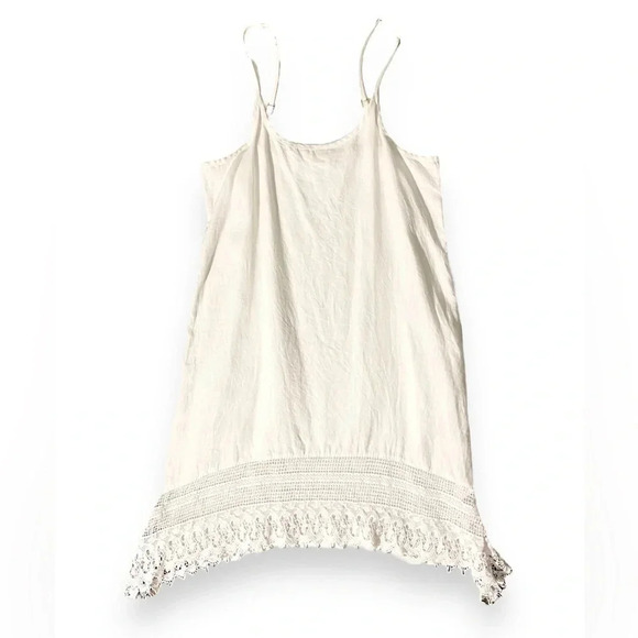 La Blanca Linen Crochet Hem Dress - Picture 1 of 3